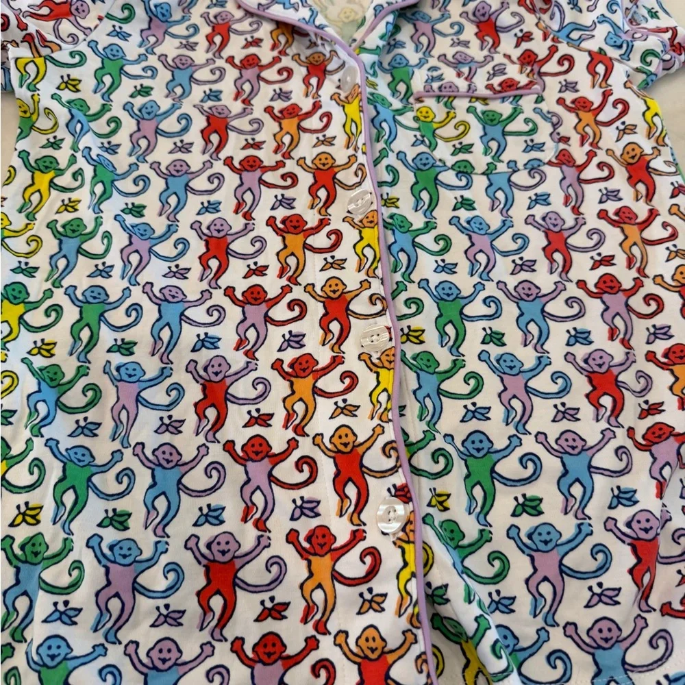 Roller rabbit monkey pajamas rainbow xxs two sets available. Price per set - Picture 4 of 12